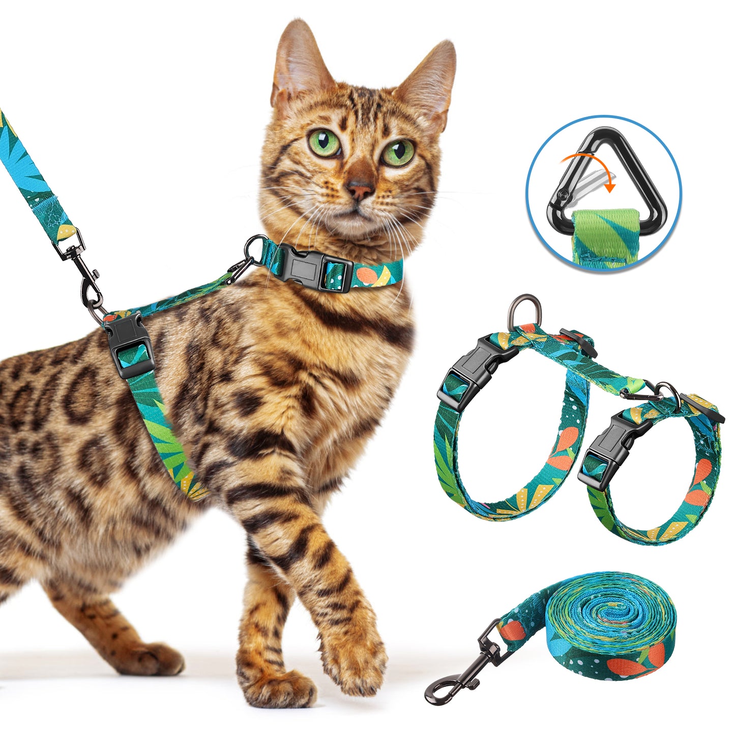 Escape-Proof Cat Harness and Leash Set – Adjustable, soft, and lightweight for a comfortable fit. Easy to use and designed for safe walks and travel.