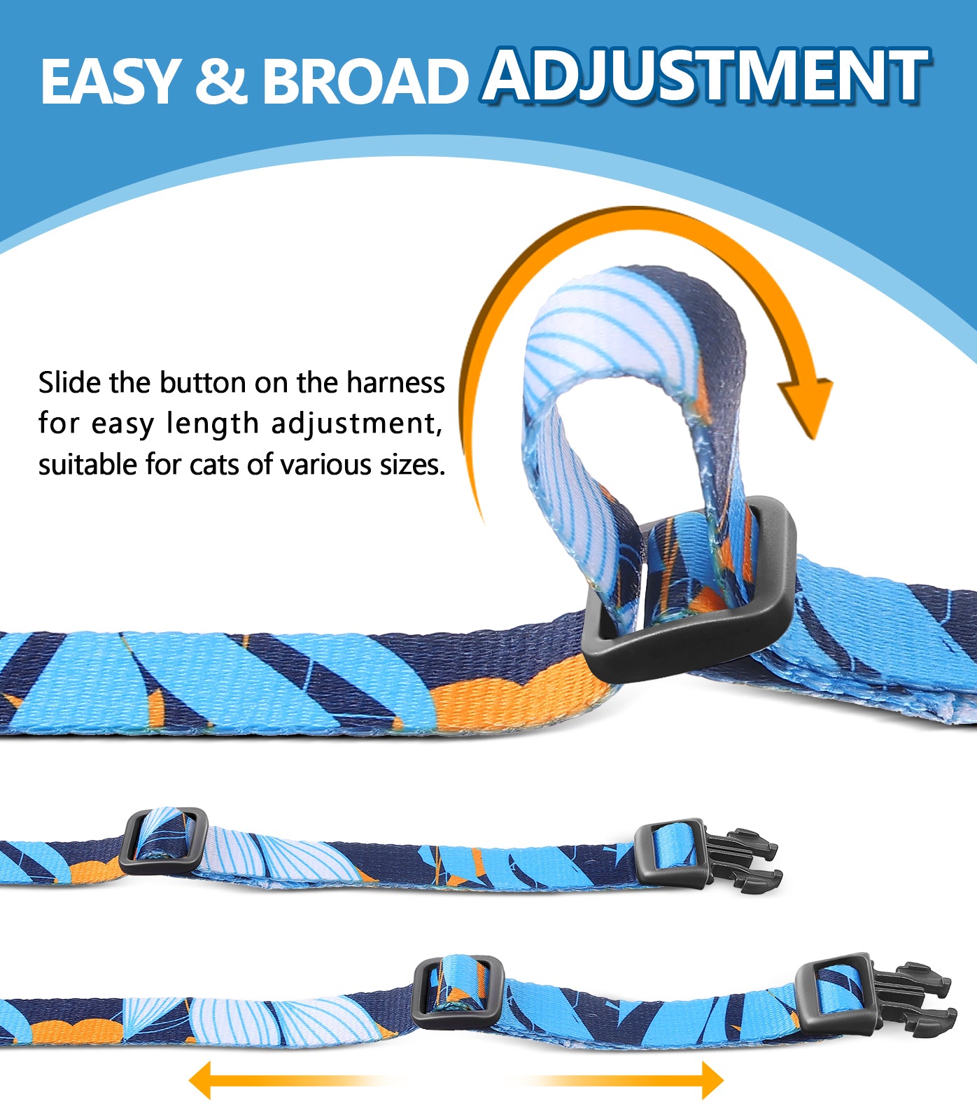 Escape-Proof Cat Harness and Leash Set – Adjustable, soft, and lightweight for a comfortable fit. Easy to use and designed for safe walks and travel.